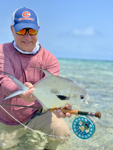 a man fishing wearing polarized lenses